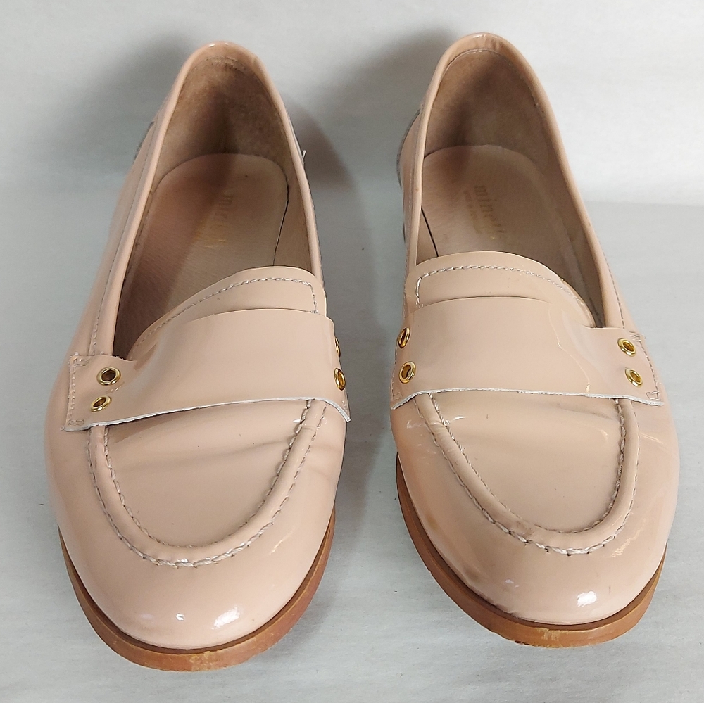 Minelli Women Loafers Size 38 EU Nude LeatherCasual Flats Comfort Low Heel Shoes - Picture 2 of 10